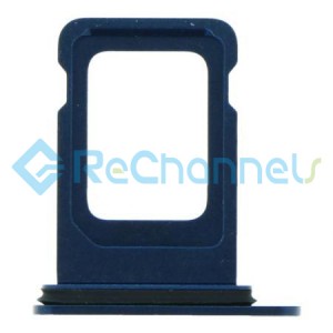 For iPhone 12 Sim Card Tray Replacement- Single Version-Blue-Grade S+