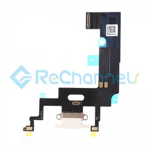 For Apple iPhone XR Charging Port Flex Cable Replacement - White - Grade S+
