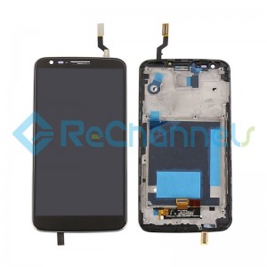 For LG G2 D803 LCD Screen and Digitizer Assembly with Front Housing Replacement - Black - Grade S+		