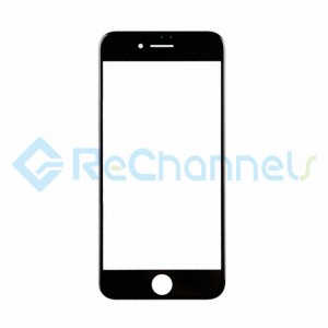 For Apple iPhone 7 Glass Lens Replacement - Black - Grade S+
