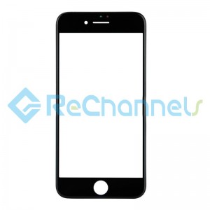 For Apple iPhone 8 Glass Lens Replacement - Black - Grade S+