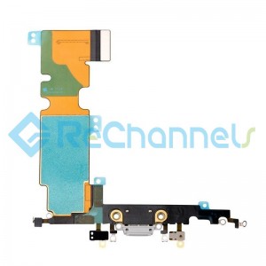 For Apple iPhone 8 Plus Charging Port Flex Cable Ribbon Replacement - Light Gray - Grade S+