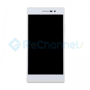 For Huawei Ascend P7 LCD Screen and Digitizer Assembly with Frame Replacement - White - Grade S