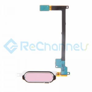 For Samsung Galaxy Note 4 Series Home Button with Flex Cable Ribbon Replacement - Pink - Grade S+