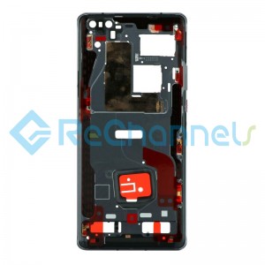 For Huawei Mate 40 Pro Front Housing Replacement - Black - Grade S+