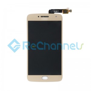 For Motorola Moto G5 Plus LCD Screen and Digitizer Assembly Replacement - Gold - Grade S
