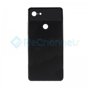 For Google Pixel 3 XL Battery Door Replacement (With Adhesive) - Black - Grade S+