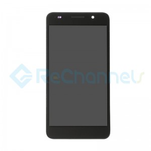 For Huawei Honor 6 LCD Screen and Digitizer Assemby with Front Housing Replacement (Single SIM) - Black - Grade S