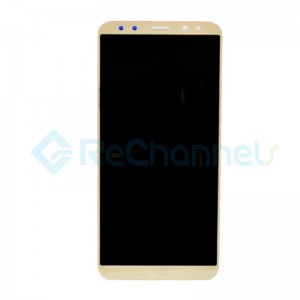 For Huawei Mate 10 Lite LCD Screen and Digitizer Assembly with Front Housing Replacement - Gold - Grade S