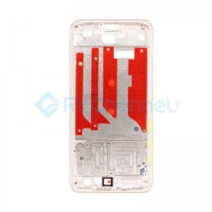 For Huawei Honor 9 Front Housing LCD Frame Bezel Plate Replacement- Gold - Grade S+
