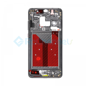 For Huawei Mate 20 Front Housing LCD Frame Bezel Plate Replacement - Black - Grade S+