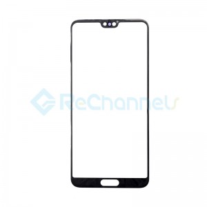 For Huawei P20 Pro Front Glass Lens Replacement - Black - Grade S+