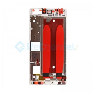For Huawei P8 Front Housing LCD Frame Bezel Plate Replacement - White - Grade S+
