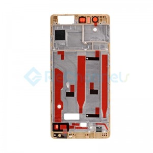 For Huawei P9 Front Housing LCD Frame Bezel Plate Replacement - Gold - Grade S+