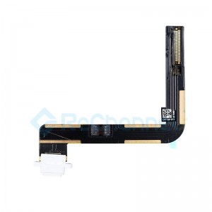 For iPad (5th Gen) Dock Connector Flex Cable Replacement - White - Grade S+