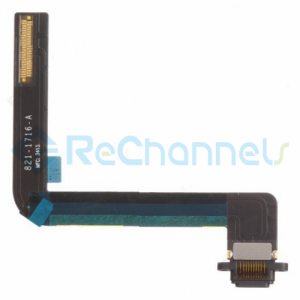 For Apple iPad Air Charging Port Flex Cable Ribbon Replacement - Black - Grade S+