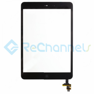 For Apple iPad Mini 1/Mini 2 Digitizer Touch Screen Assembly with IC Board Replacement - Black - Grade R