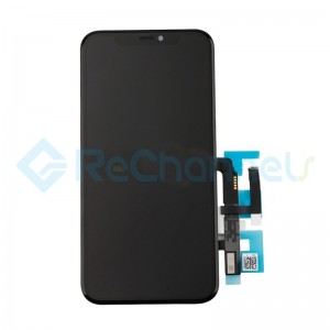 For Apple iPhone 11 LCD Screen and Digitizer Assembly with Frame Replacement - Black - Grade S+