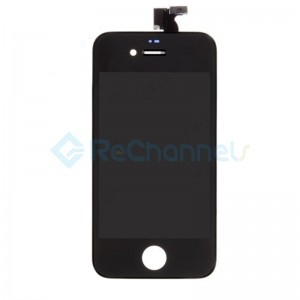 For Apple iPhone 4 LCD Screen and Digitizer Assembly with Front Housing Replacement (GSM) - Black - Grade R