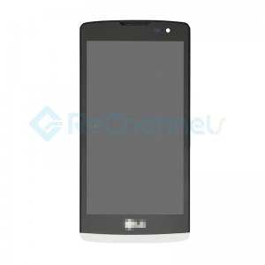 For LG Leon 4G LTE H340N LCD Screen and Digitizer Assembly With Front Housing Replacement - White - Grade S+