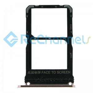 For Xiaomi Mi 10 5G/Mi 10 Pro 5G SIM Card Tray Replacement (DUAL SIM) - Gold - Grade S+