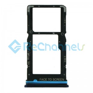 For Xiaomi Mi 10T Lite 5G SIM Card Tray Replacement (DUAL SIM) - Blue - Grade S+