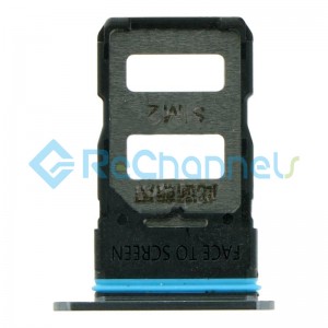 For Xiaomi Mi 10T Pro 5G SIM Card Tray Replacement (DUAL SIM) - Black - Grade S+