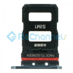 For Xiaomi Mi 11 SIM Card Tray Replacement (DUAL SIM) - Black - Grade S+