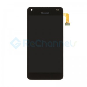 For Microsoft Lumia 550 LCD Screen and Digitizer Assembly with Front Housing Replacement - Black - Grade S+