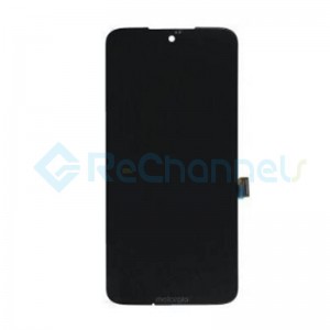 For Motorola G7 LCD Screen and Digitizer Assembly Replacement - Black - Grade S+