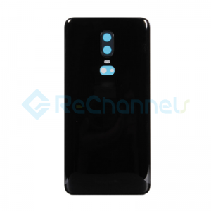 For OnePlus 6 Battery Door Replacement - Black - Grade S+