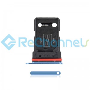 For OnePlus 7T SIM Card Tray Replacement (Single SIM) - Blue - Grade S+