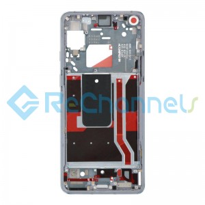 For OnePlus 8T Front Housing Replacement - Silver - Grade S+