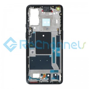 For OnePlus 9 Front Housing Replacement - Black - Grade S+