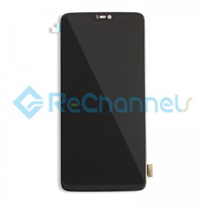 For OnePlus 6 LCD Screen and Digitizer Assembly Replacement - Black - Grade S+