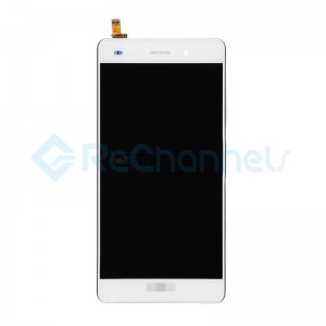 For Huawei P8lite LCD Screen and Digitizer Assembly with Front Housing Replacement - White - Grade S