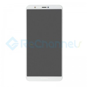 For Huawei P Smart LCD Screen and Digitizer Assembly with Front Housing Replacement - White - Grade S