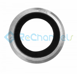 For Apple iPhone 6 Plus Camera Lens with Bezel Replacement - Silver - Grade S+