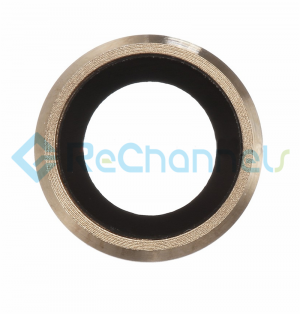 For Apple iPhone 6 Plus Camera Lens with Bezel Replacement - Gold - Grade S+