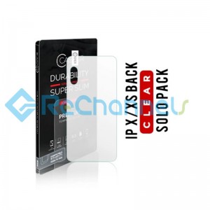 For Apple  iPhone X / XSTempered Glass Protector (Back) (Casper / Clear Series) (Solo Pack)