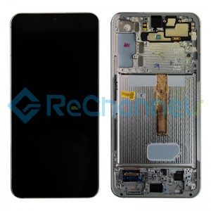 For Samsung Galaxy S22+ 5G LCD Screen and Digitizer Assembly with Frame Replacement - White - Grade S+