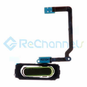 For Samsung Galaxy S5 Home Button with Flex Cable Ribbon Replacement - Black - Grade S+