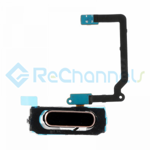 For Samsung Galaxy S5 Home Button with Flex Cable Ribbon Replacement - Gold - Grade S+