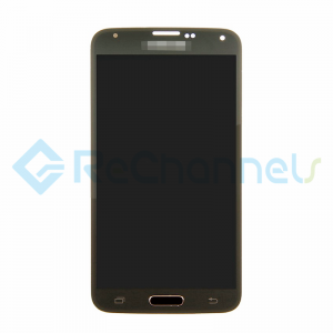 For Samsung Galaxy S5 LCD Screen and Digitizer Assembly with Home Button Replacement - Gold - Grade S+	