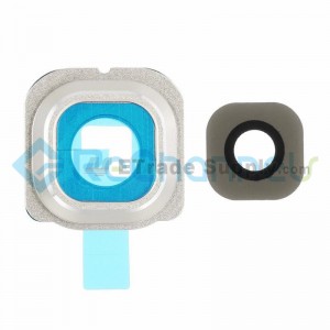 For Samsung Galaxy S6 Edge Rear Facing Camera Lens and Bezel Replacement - Gold - Grade S+