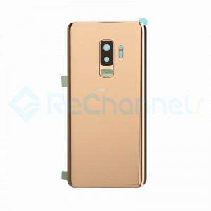 For Samsung Galaxy S9 Plus SM-G965 Battery Door with Adhesive Replacement - Sunrise Gold - Grade S+