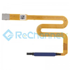 For Samsung Galaxy A03s SM-A037 Fingerprint Sensor Flex Cable Replacement - Blue - Grade S+