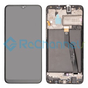 For Samsung Galaxy A10 SM-A105 LCD Screen and Digitizer Assembly with Frame Replacement (International Version, Dual SIM) - Black - Grade S+