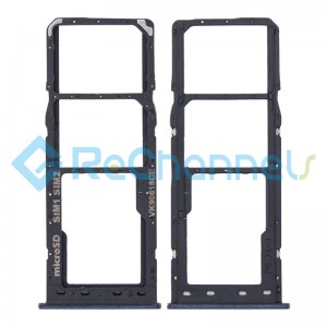 For Samsung Galaxy A10 SM-A105 SIM Card Tray Replacement (Dual SIM) - Black - Grade S+