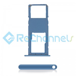 For Samsung Galaxy A11 SM-A115 SIM Card Tray Replacement (SINGLE SIM) - Blue - Grade S+